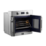 FORNO Gallico 30" 3.58 cu. ft. French Door Electric Wall Oven with Telescopic Racks, Air Fry, Self-Clean and Sous Vide, FBOEL1371-30