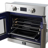 FORNO Gallico 30" 3.58 cu. ft. French Door Electric Wall Oven with Telescopic Racks, Air Fry, Self-Clean and Sous Vide, FBOEL1371-30