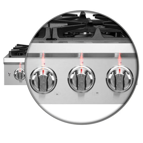 FORNO Spezia 36" Gas Rangetop with 6 Sealed Burners in Stainless Steel, FCTGS5751-36