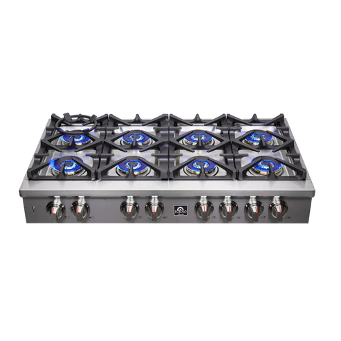 FORNO Spezia 48" Gas Rangetop with 8 Sealed Burners in Stainless Steel, FCTGS5751-48