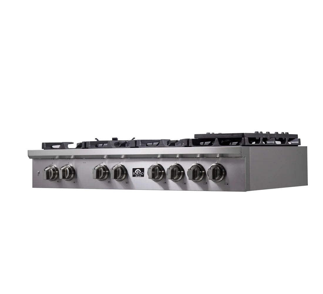 FORNO Spezia 48" Gas Rangetop with 8 Sealed Burners in Stainless Steel, FCTGS5751-48