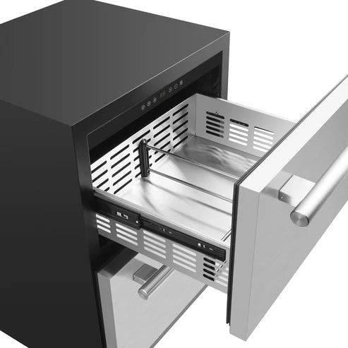 FORNO Cosenza 24" 4.69 cu.ft. Built-In Indoor/Outdoor Drawer Freezer with Ice Maker, FDRBI1838-24S
