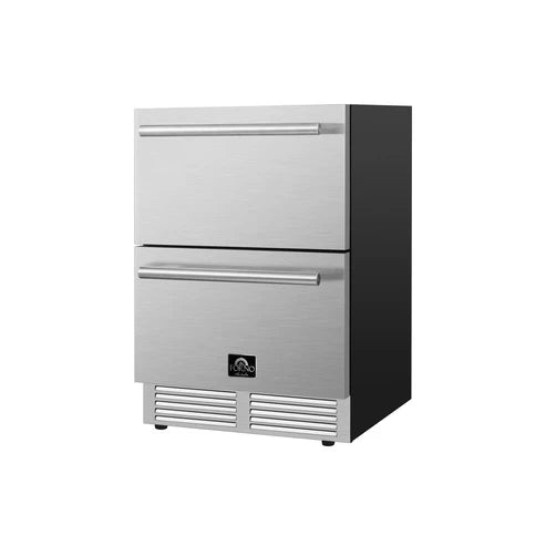 FORNO Cosenza 24" 4.69 cu.ft. Built-In Indoor/Outdoor Drawer Freezer with Ice Maker, FDRBI1838-24S