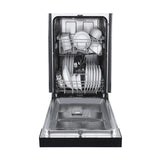 FORNO Polo 18" Built-in Dishwasher in Black, FDWBI8041-18BLK