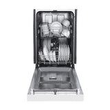 FORNO Polo 18" Built-in Dishwasher in White, FDWBI8041-18WHT