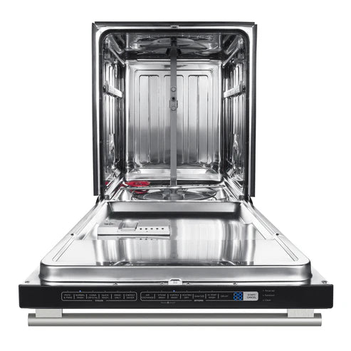 FORNO Espresso Pozzo 24" Built-In Dishwasher in White with Antique Brass Handles, FDWBI8067-24WHT