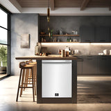 FORNO Espresso Pozzo 24" Built-In Dishwasher in White with Antique Brass Handles, FDWBI8067-24WHT