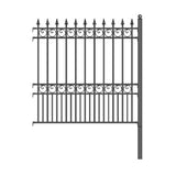 Aleko DIY Steel Iron Wrought High Quality Ornamental Fence - London Style - 5.5 x 5 Ft