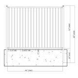 Aleko DIY Steel Iron Wrought High Quality Fence - Lyon Style - 8 x 6 Feet