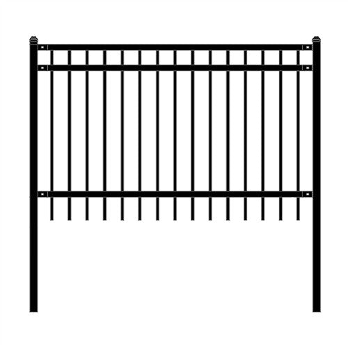 Aleko DIY Steel Iron Wrought High Quality Fence - Nice Style - 6 x 4 Feet