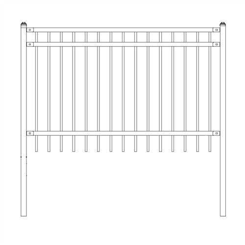Aleko DIY Steel Iron Wrought High Quality Fence - Nice Style - 6 x 4 Feet