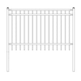 Aleko DIY Steel Iron Wrought High Quality Fence - Nice Style - 6 x 4 Feet