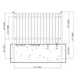 Aleko DIY Steel Iron Wrought High Quality Fence - Nice Style - 6 x 4 Feet