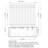 Aleko DIY Steel Iron Wrought High Quality Fence - Nice Style - 6 x 6 Feet
