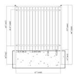 Aleko DIY Steel Iron Wrought High Quality Fence - Nice Style - 6 x 6 Feet
