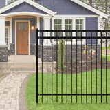 Aleko DIY Steel Iron Wrought High Quality Fence - Nice Style - 6 x 6 Feet