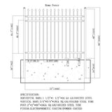Aleko DIY Steel Iron Wrought High Quality Ornamental Fence - Rome Style - 6 x 5 Feet