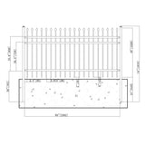 Aleko DIY Steel Iron Wrought High Quality Ornamental Fence - Rome Style - 8 x 4 Feet