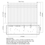 Aleko DIY Steel Iron Wrought High Quality Ornamental Fence - Rome Style - 8 x 6 Feet