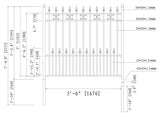 Aleko DIY Wrought Iron Ornamental Fence - Venice Style - 5.5 x 5 Foot