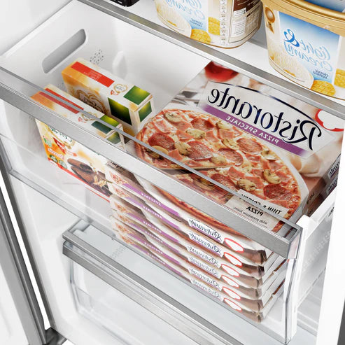 FORNO Maderno 28" 13.6 cu. ft. Left Swing Convertible Refrigerator/ Freezer with Modern Trim Kit, FFFFD1722-32LS