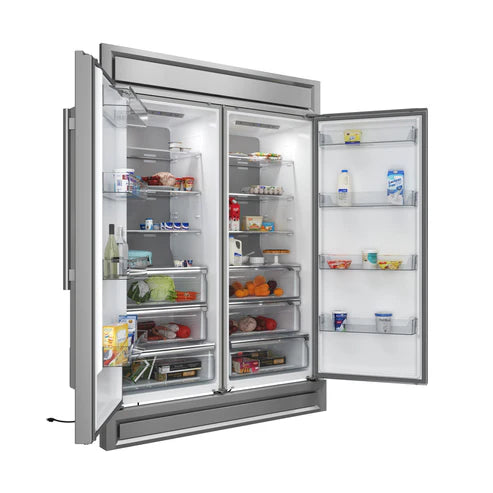 FORNO Maderno 60" 27.2 cu.ft. Convertible Refrigerator and Freezer with Modern Trim Kit, FFFFD1722-60S