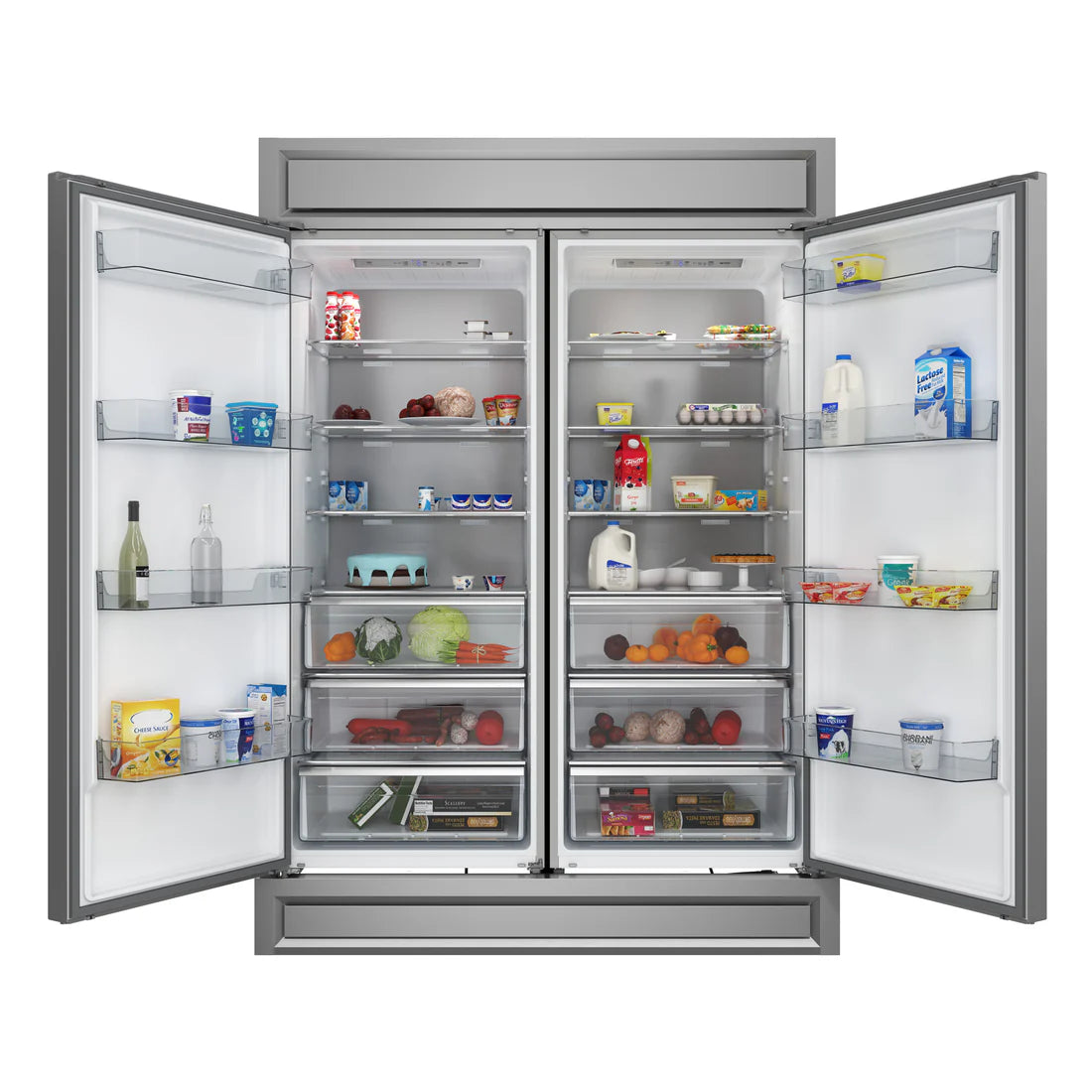 FORNO Maderno 60" 27.2 cu.ft. Convertible Refrigerator and Freezer with Modern Trim Kit, FFFFD1722-60S