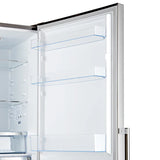 FORNO Guardia 23.4" 10.8 cu. ft. Right Swing Refrigerator with Bottom Freezer in Stainless Steel, FFFFD1778-24RS