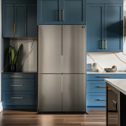 FORNO Guardia 46.8" 21.6 cu. ft. Bottom Mount Refrigerator in Stainless Steel, FFFFD1778-48
