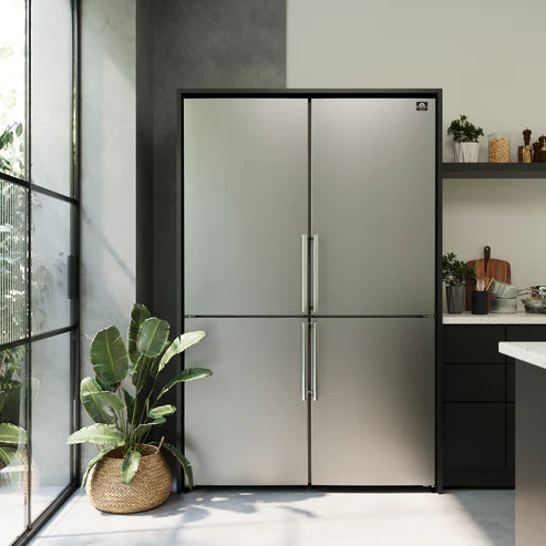 FORNO Guardia 46.8" 21.6 cu. ft. Bottom Mount Refrigerator in Stainless Steel, FFFFD1778-48
