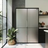FORNO Guardia 46.8" 21.6 cu. ft. Bottom Mount Refrigerator in Stainless Steel, FFFFD1778-48