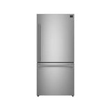 FORNO Espresso Milano 31" 17.2 cu. ft. Right Swing Refrigerator and Bottom Freezer in Stainless Steel with Silver Handles, FFFFD1785-31S