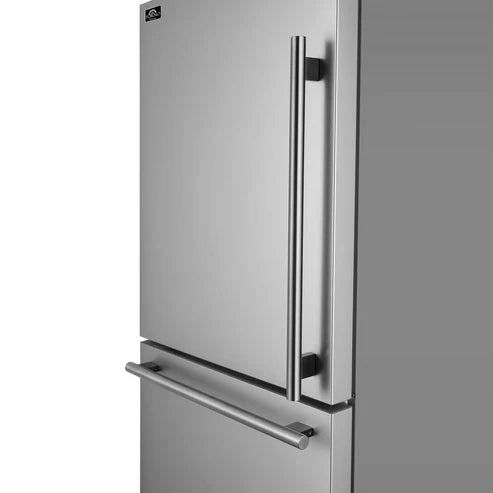 FORNO Espresso Milano 62" 34.4 cu. ft. Side-By-Side Refrigerator with Ice Maker in Stainless Steel, FFFFD1787-60S