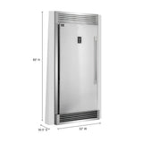 FORNO Rizzuto 32" 13.8 cu. ft. Left Hand Swing Dual Zone Refrigerator/Freezer in Stainless Steel with Grill Trim Kit, FFFFD1933-32LS