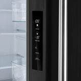 FORNO Espresso Gallipoli 30" 17.5 Cu. Ft. Refrigerator with Ice Maker in Black with Antique Brass Handles, FFFFD1974-31BLK