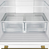 FORNO Espresso Gallipoli 30" 17.5 Cu. Ft. Refrigerator with Ice Maker in White with Silver Handles, FFFFD1974-31WHT