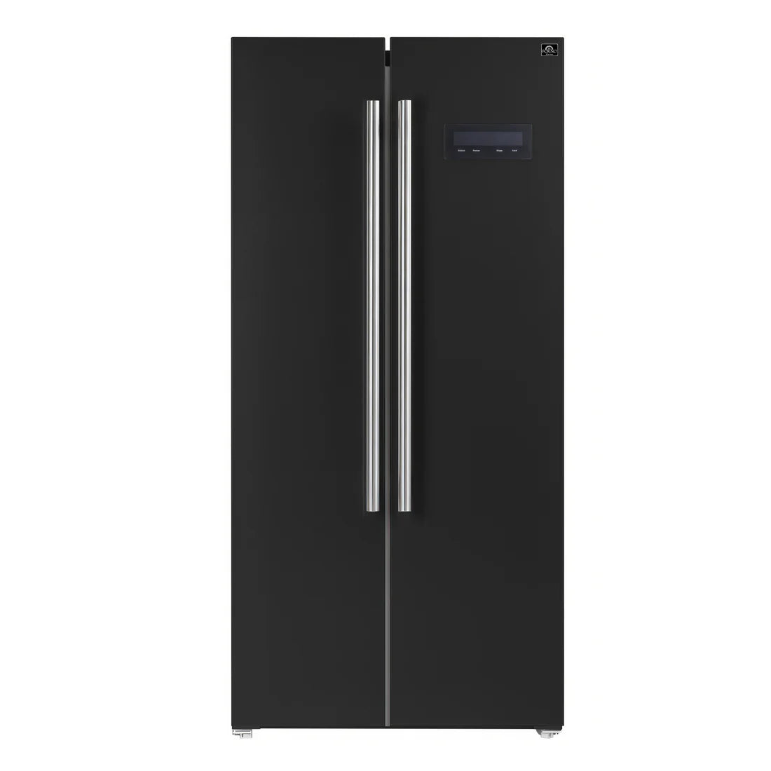 FORNO Espresso Salerno 33" 15.6 cu. ft. Refrigerator in Black with Silver Handles, FFRBI1805-33BLK