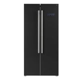 FORNO Espresso Salerno 33" 15.6 cu. ft. Refrigerator in Black with Silver Handles, FFRBI1805-33BLK