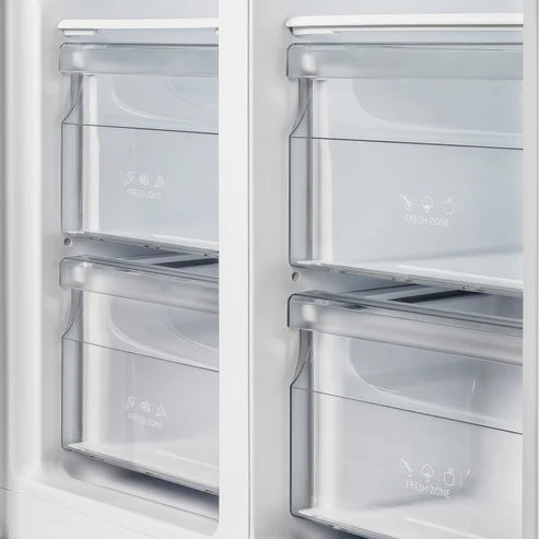 FORNO Espresso Salerno 33" 15.6 cu. ft. Refrigerator in White with Silver Handles, FFRBI1805-33WHT