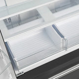 FORNO Espresso Moena 36" 19.2 cu. ft. Refrigerator with Ice Maker in Black with Silver Handles, FFRBI1820-36BLK
