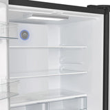 FORNO Espresso Moena 36" 19.2 cu. ft. Refrigerator with Ice Maker in Black with Antique Brass Handles, FFRBI1820-36BLK