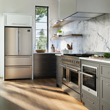 FORNO Appliance Package - 48 Inch Gas Range, Wall Mount Range Hood, 60 Inch Refrigerator, FBDL-018-02US