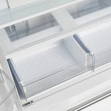 FORNO Espresso Moena 36" 19.2 cu. ft. Refrigerator with Ice Maker in White with Silver Handles, FFRBI1820-36WHT