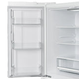 FORNO Espresso Moena 36" 19.2 cu. ft. Refrigerator with Ice Maker in White with Antique Brass Handles, FFRBI1820-36WHT