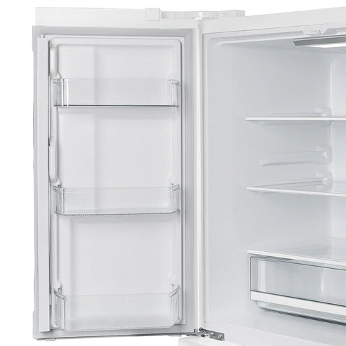 FORNO Espresso Moena 36" 19.2 cu. ft. Refrigerator with Ice Maker in White with Silver Handles, FFRBI1820-36WHT