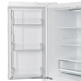 FORNO Espresso Moena 36" 19.2 cu. ft. Refrigerator with Ice Maker in White with Silver Handles, FFRBI1820-36WHT