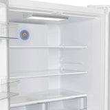 FORNO Espresso Moena 36" 19.2 cu. ft. Refrigerator with Ice Maker in White with Antique Brass Handles, FFRBI1820-36WHT