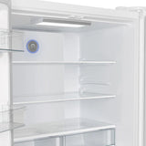 FORNO Espresso Moena 36" 19.2 cu. ft. Refrigerator with Ice Maker in White with Silver Handles, FFRBI1820-36WHT