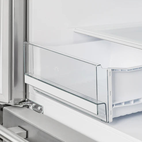 FORNO Moena 40" 19.2 cu. ft. French Door Built-In Refrigerator in Stainless Steel with Ice Maker and Grill Trim Kit, FFRBI1820-40SG