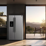 FORNO Salerno 36" 20 cu. ft. Side-by-Side Built-In Refrigerator with Water and Ice Dispenser, FFRBI1844-36SB